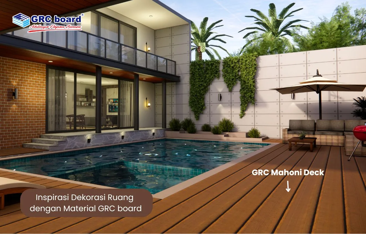 Pemasangan GRC Mahoni Deck dengan Dasar Screed yang Tepat